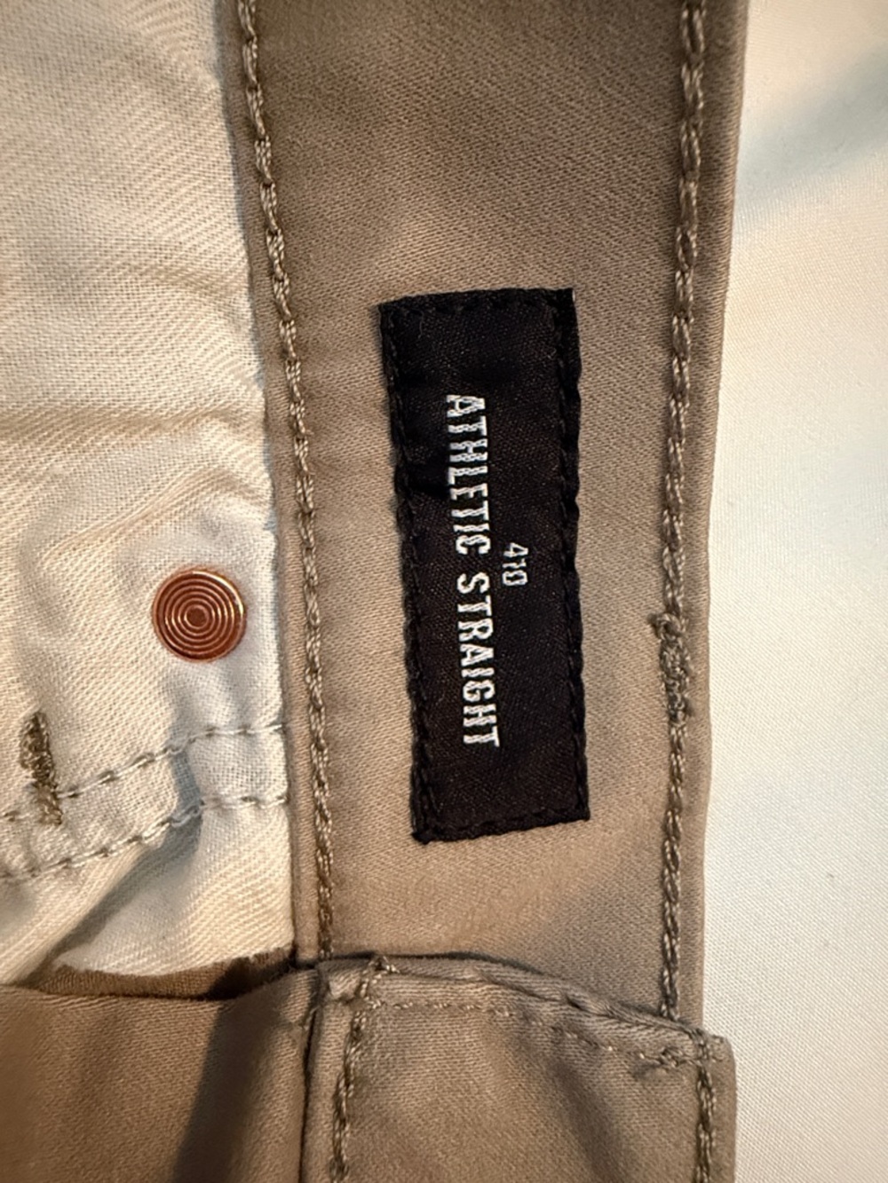 Lucky Brand Men's Tan Chinos with Leather Logo Patch - size 36x32 - Picture 2 of 2